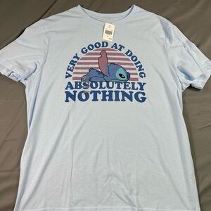 NWT Disney stitch T-shirt size XL women’s light blue